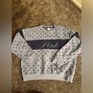 PINK Victoria's Secret Gray SweaterShirt Size Large 0224